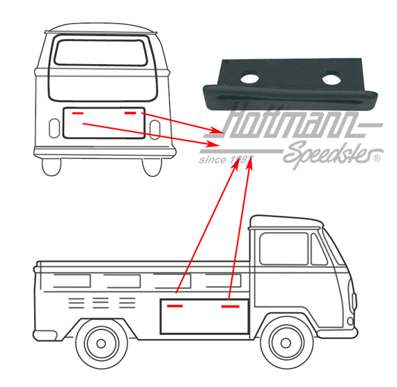 Dichtung, Motor- / Stauraumklappenscharnier Dichtung, Motor- / Stauraumklappenscharnier