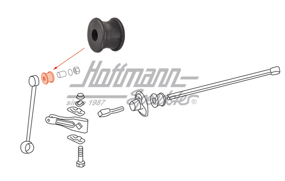 Gummilager, Stabistange, vorne, 65-73 Gummilager, Stabistange, vorne, 65-73