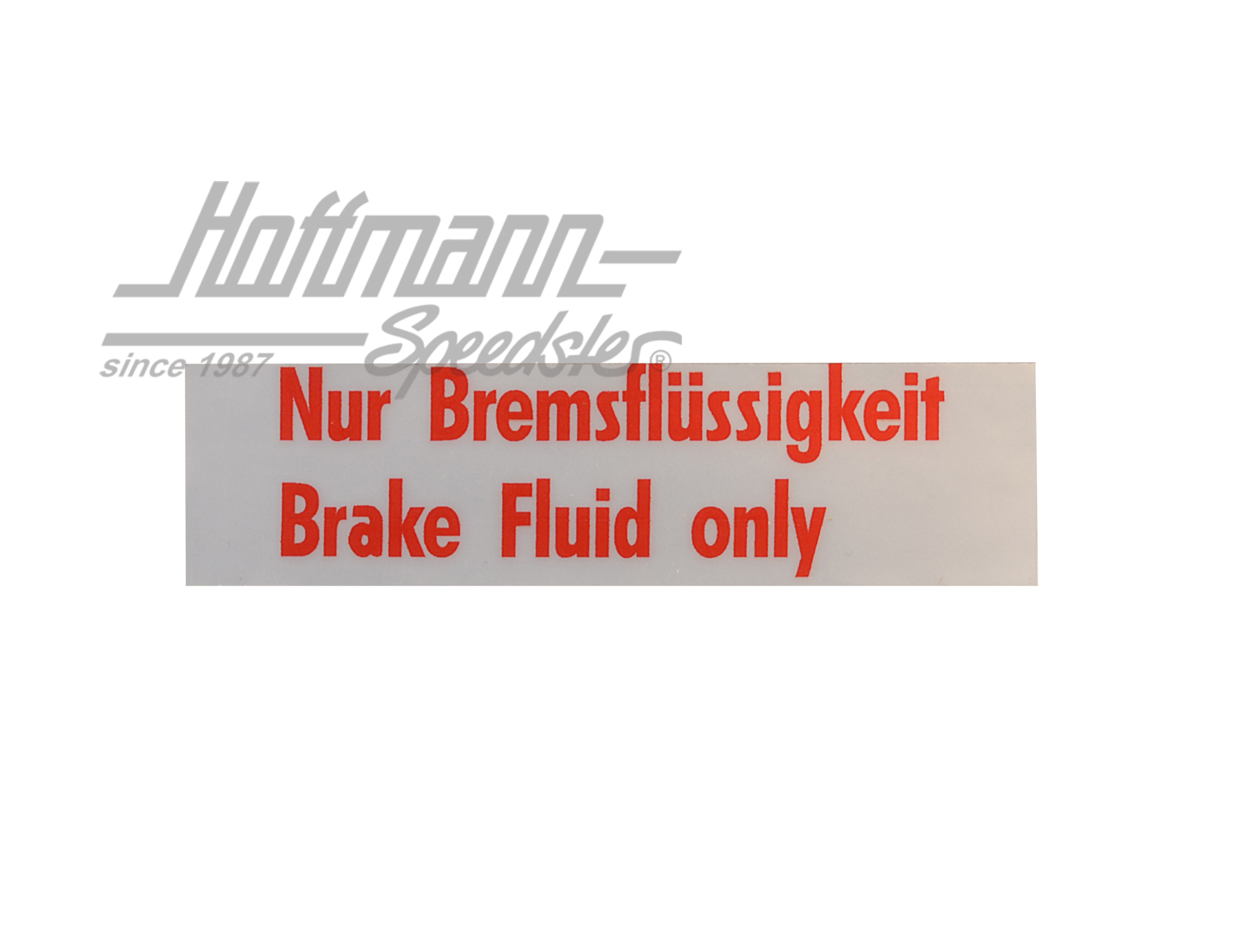Aufkleber "Bremsflüssigkeit"