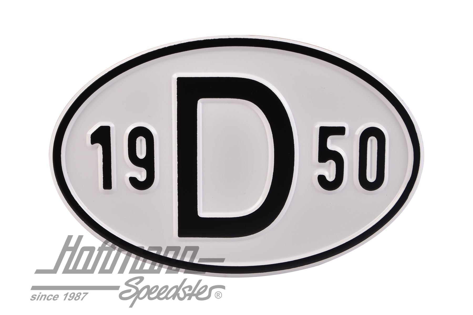 Nationalitätsschild "D", "1950", Alu
