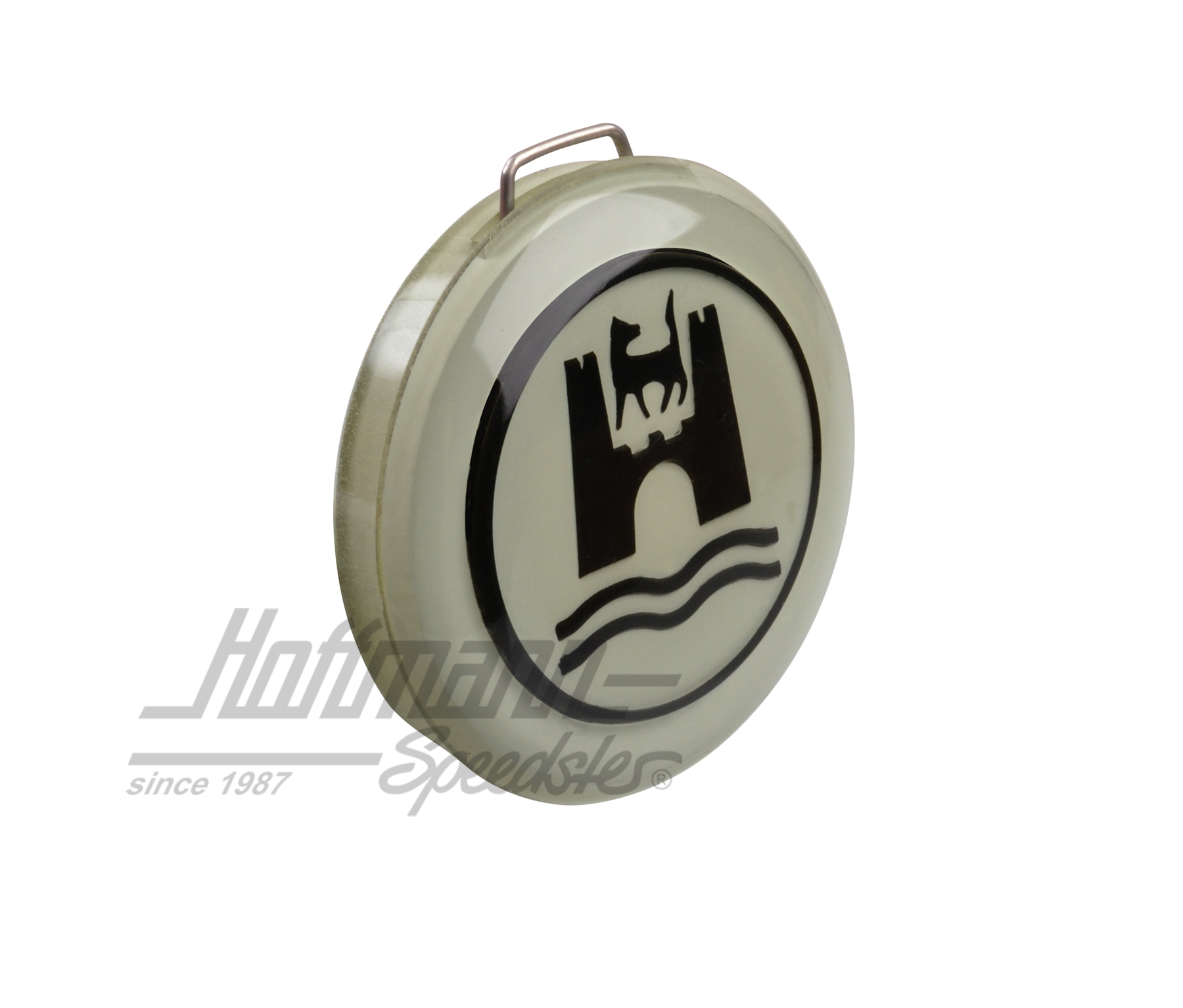 Hupenknopf, grau/schwarz, 8.59-