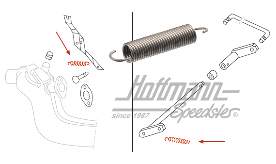 Feder, Wärmetauscherhebel/Gaspedal Feder, Wärmetauscherhebel/Gaspedal