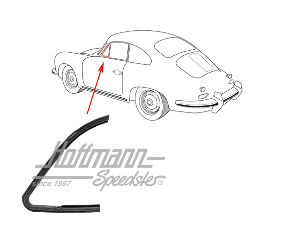 Dichtung, Drehfenster, 356 Coupé, links