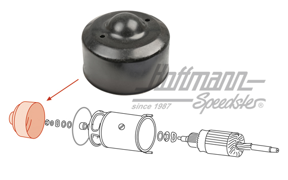 Kappe, Kollektorlager, Anlasser 6V, NOS Kappe, Kollektorlager, Anlasser 6V, NOS