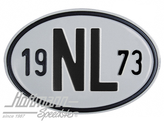 Nationalitätsschild "NL", "1973", Alu