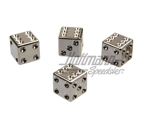 Ventil-Caps, Würfel, Chrom