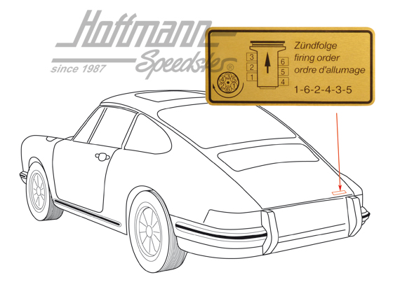 Aufkleber "Zündfolge", 911, 84-89