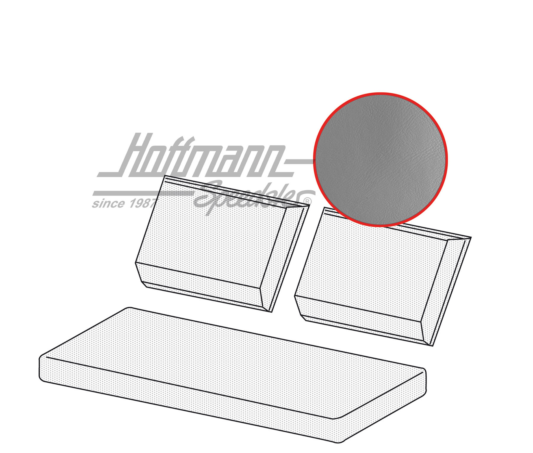 Sitzbezüge, Rückbank, Kübel, grau(G) Sitzbezüge, Rückbank, Kübel, grau(G)