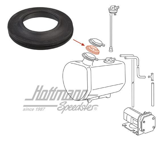 Dichtung, Scheibenwaschbehälter, 68-73 Dichtung, Scheibenwaschbehälter, 68-73