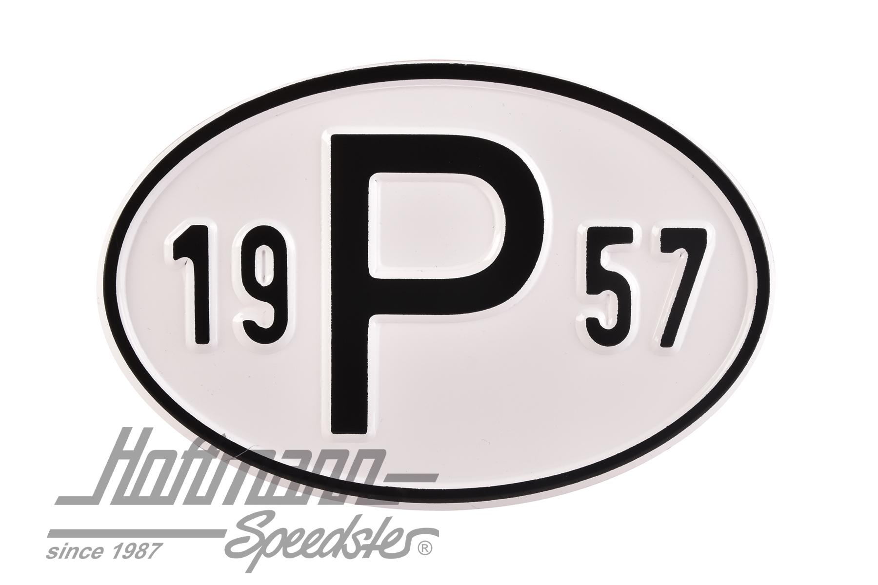 Nationalitätsschild "P", "1957", Alu