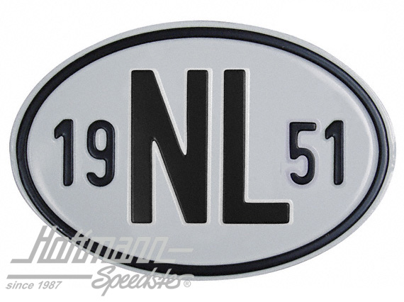 Nationalitätsschild "NL", "1951", Alu