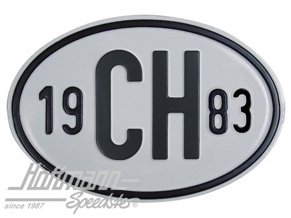 Nationalitätsschild "CH", "1983", Alu