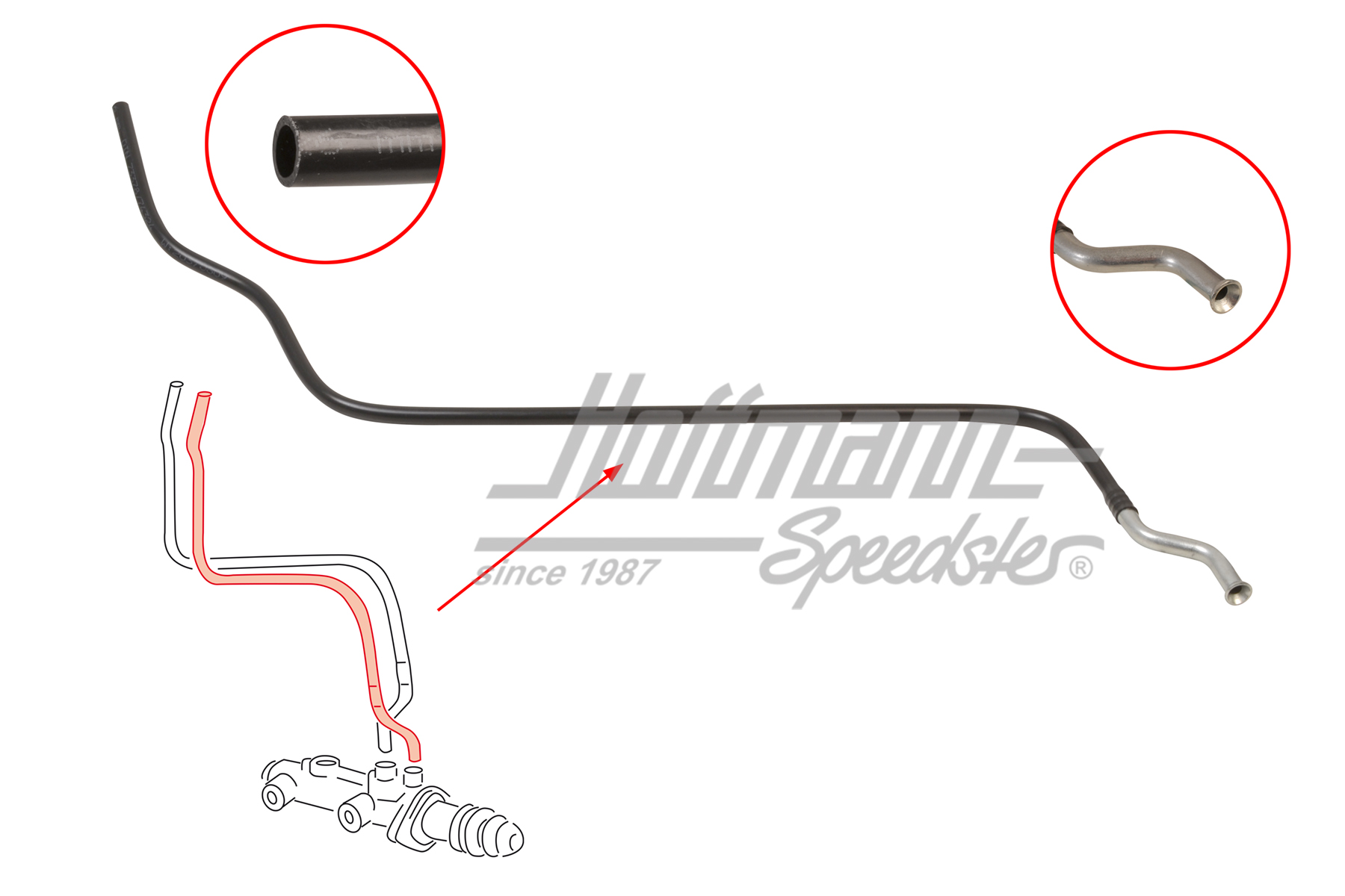 Leitung, HBZ/Behälter, 911, hinten Leitung, HBZ/Behälter, 911, hinten