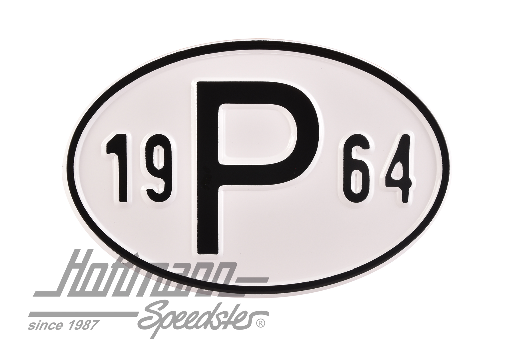 Nationalitätsschild "P", "1964", Alu