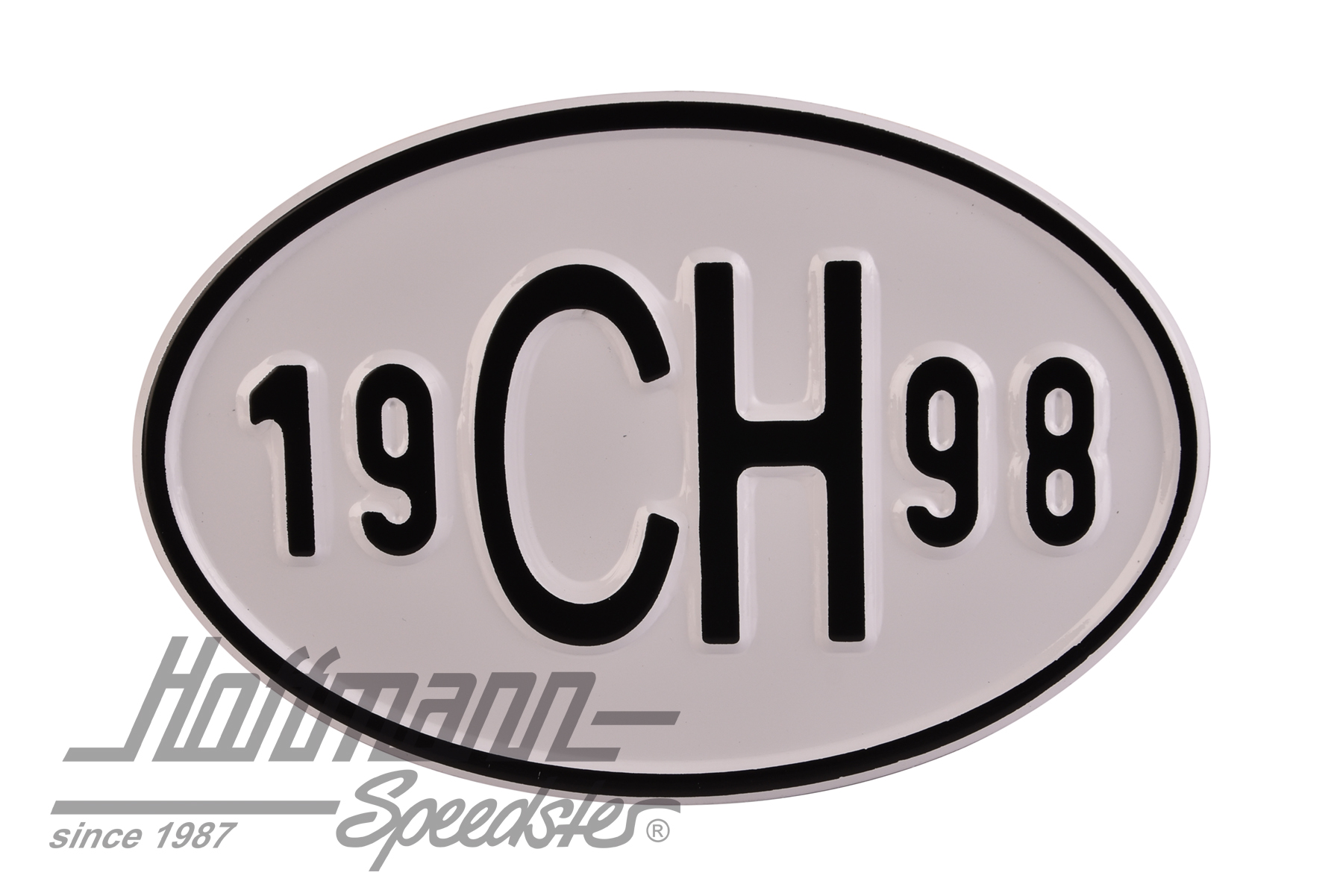 Nationalitätsschild "CH", "1998", Alu