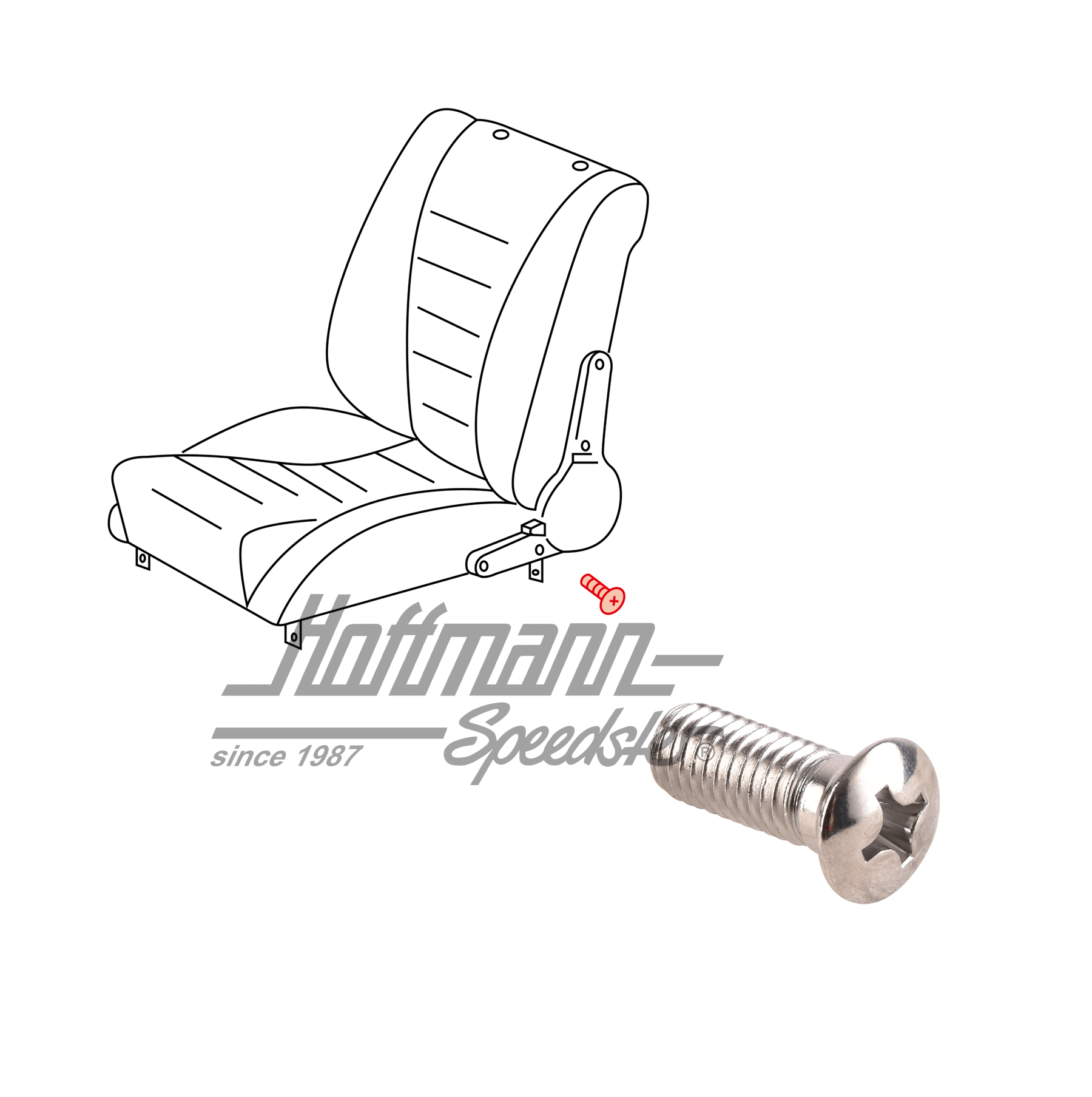 Schraube, Sitzabdeckung, Recaro Sitz