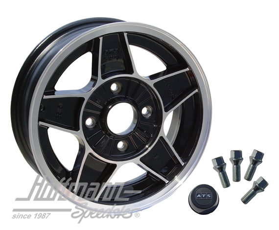 ATS Sternfelge, 5.5x15 ET25, schwarz / poliert