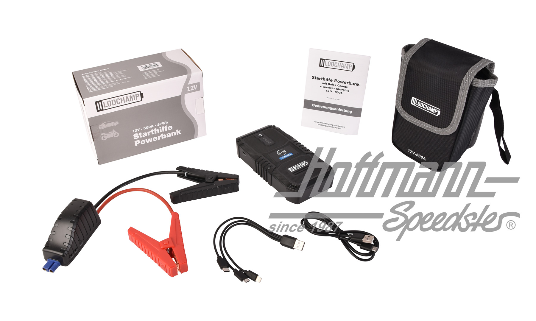 Starthilfe mit Powerbank, 12V, 500A