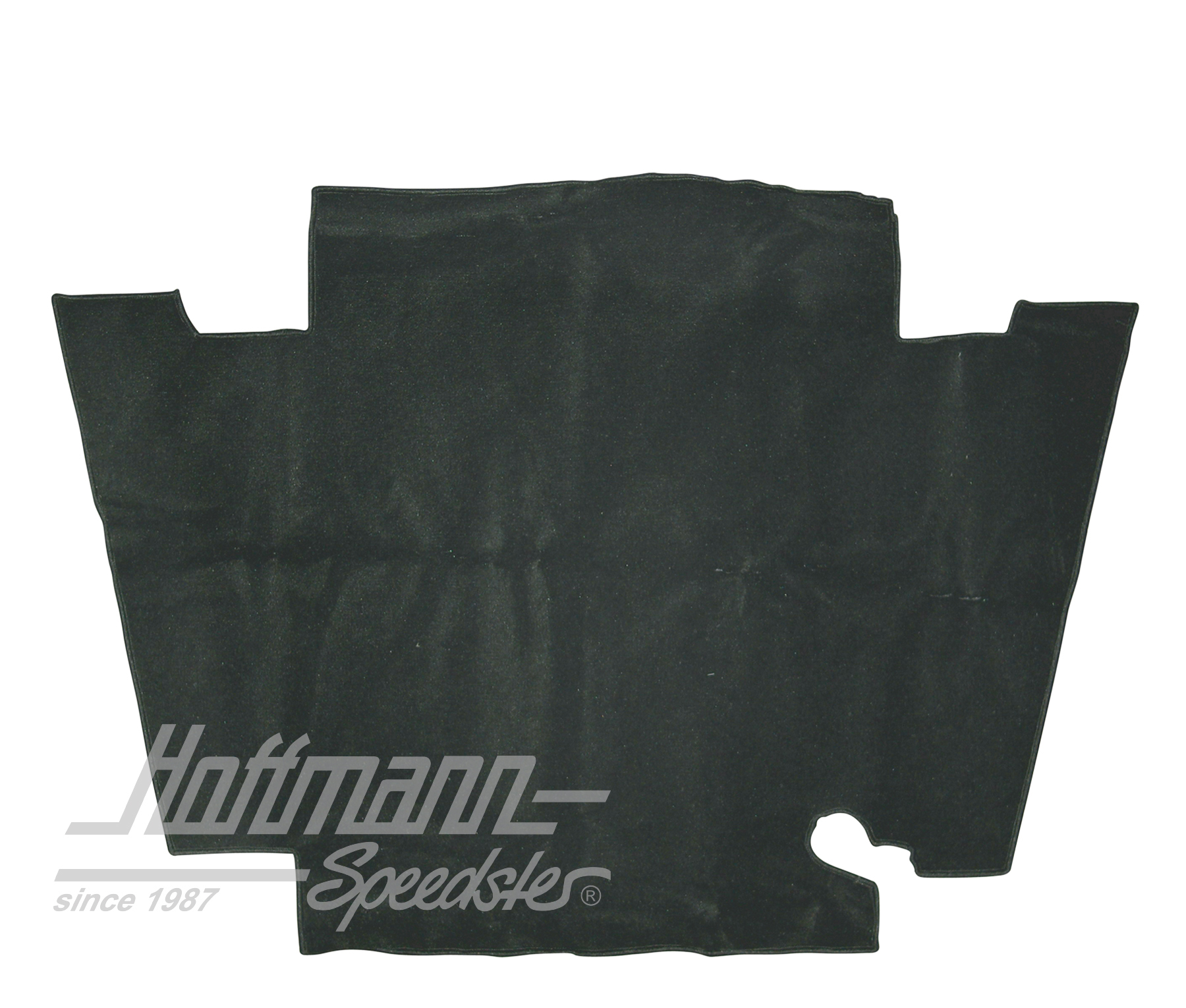 Teppich, Kofferraum, Karmann, schwarz, 59-67, Velour