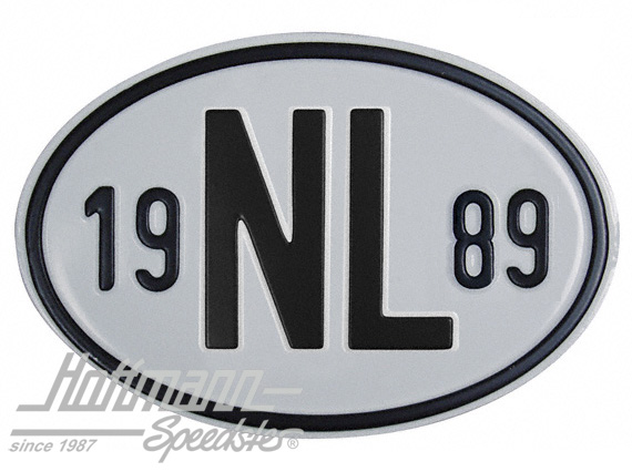 Nationalitätsschild "NL", "1989", Alu