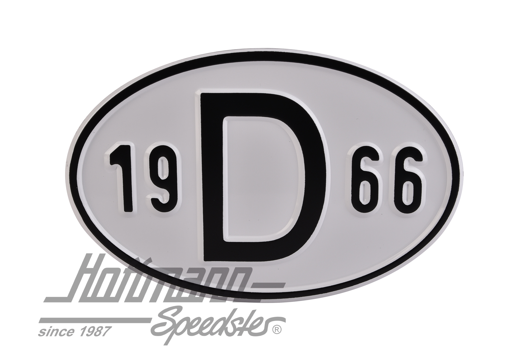 Nationalitätsschild "D", "1966", Alu