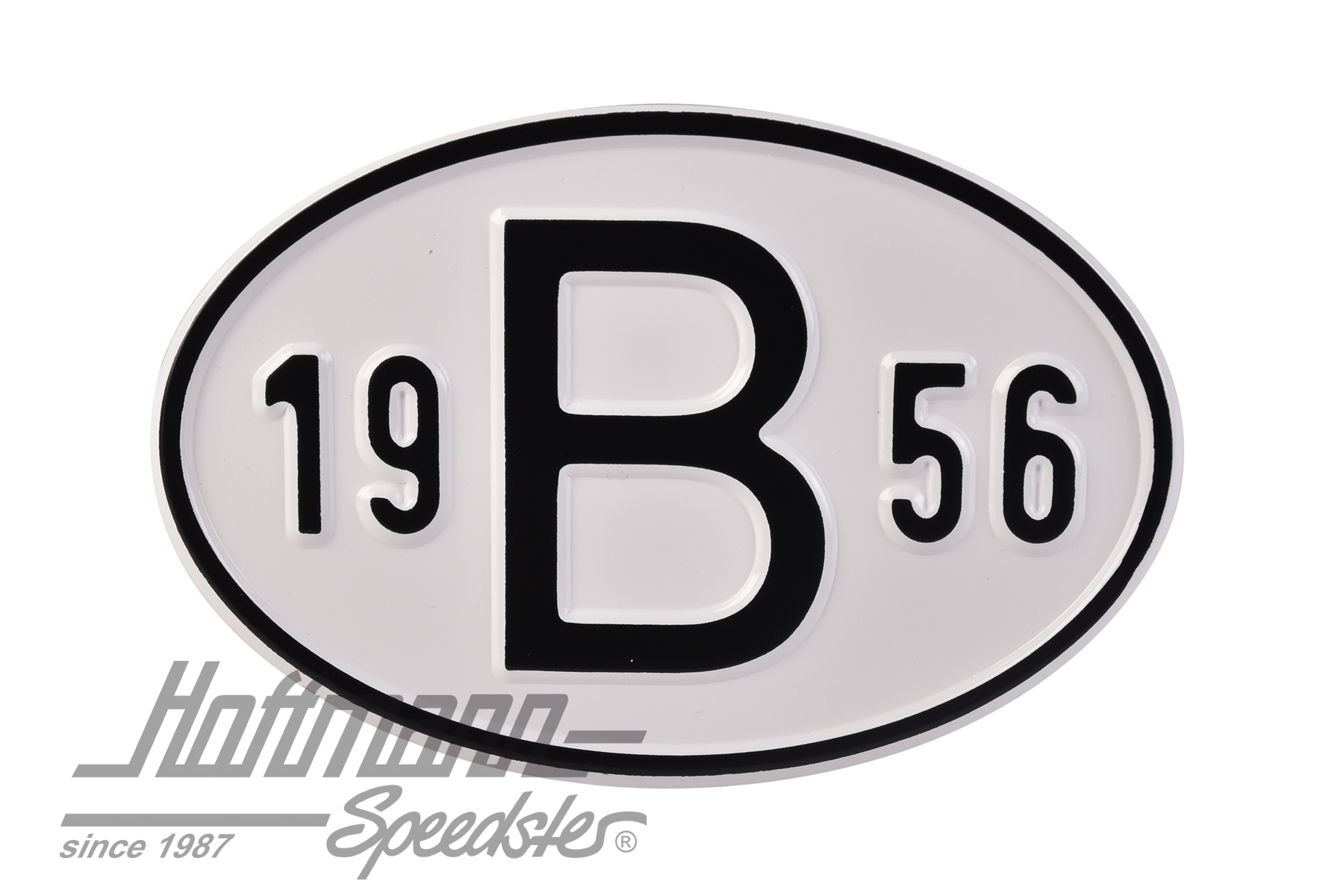Nationalitätsschild "B", "1956", Alu