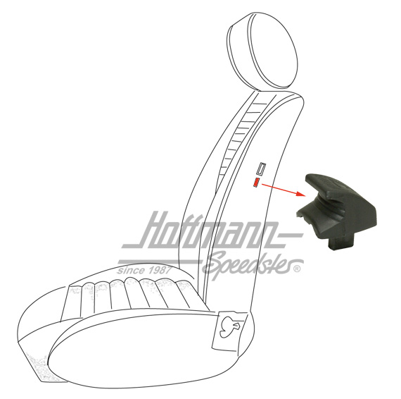 Knopf, Rückenlehnenarretierung Knopf, Rückenlehnenarretierung