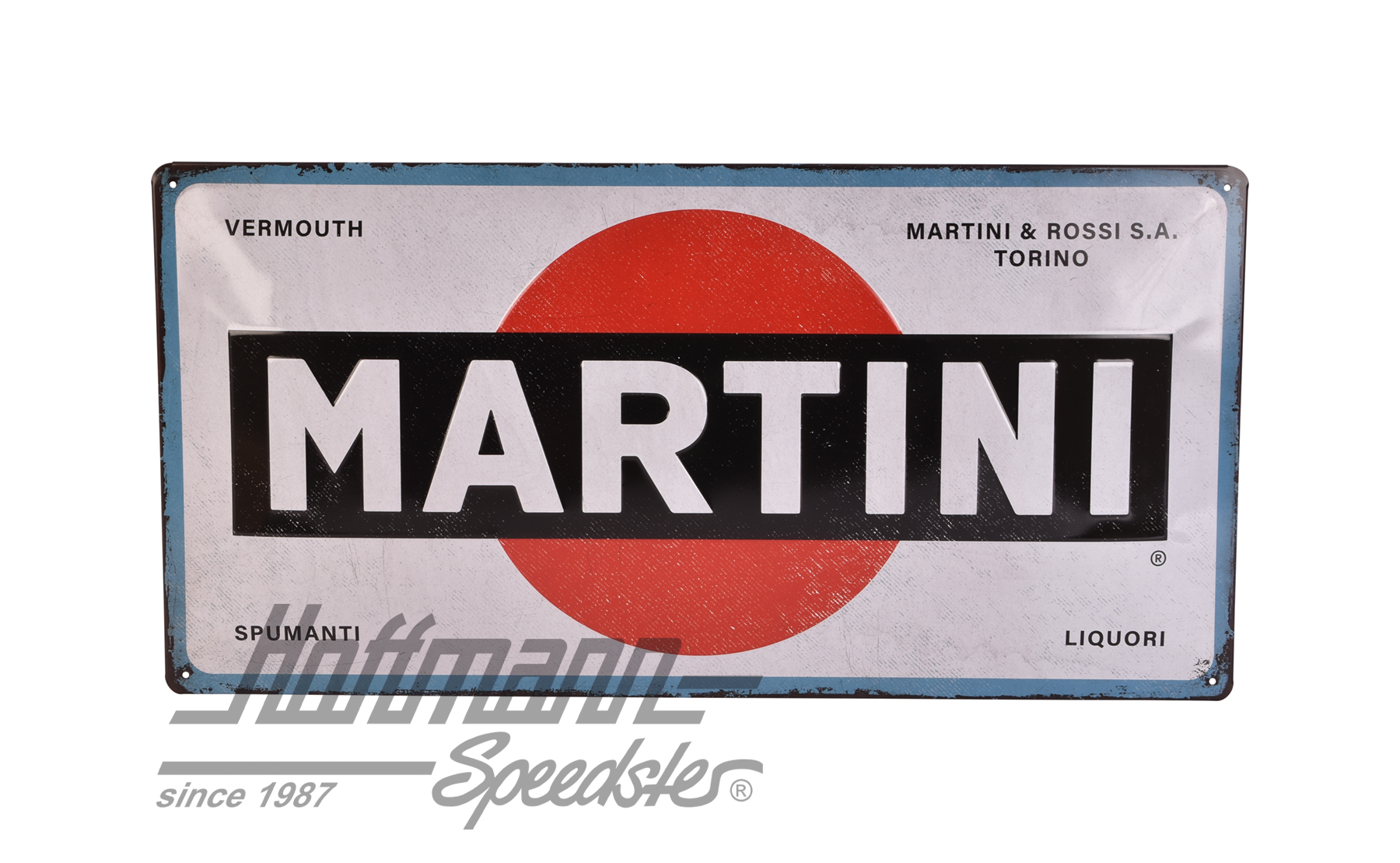 Blechschild, Martini Logo White Blechschild, Martini Logo White