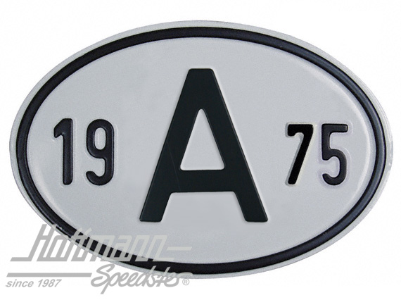 Nationalitätsschild "A", "1975", Alu
