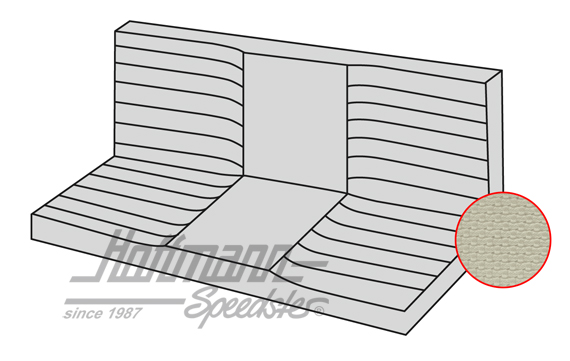 Sitzbankbezug, Karmann Coupé,71-,altweiß Sitzbankbezug, Karmann Coupé,71-,altweiß