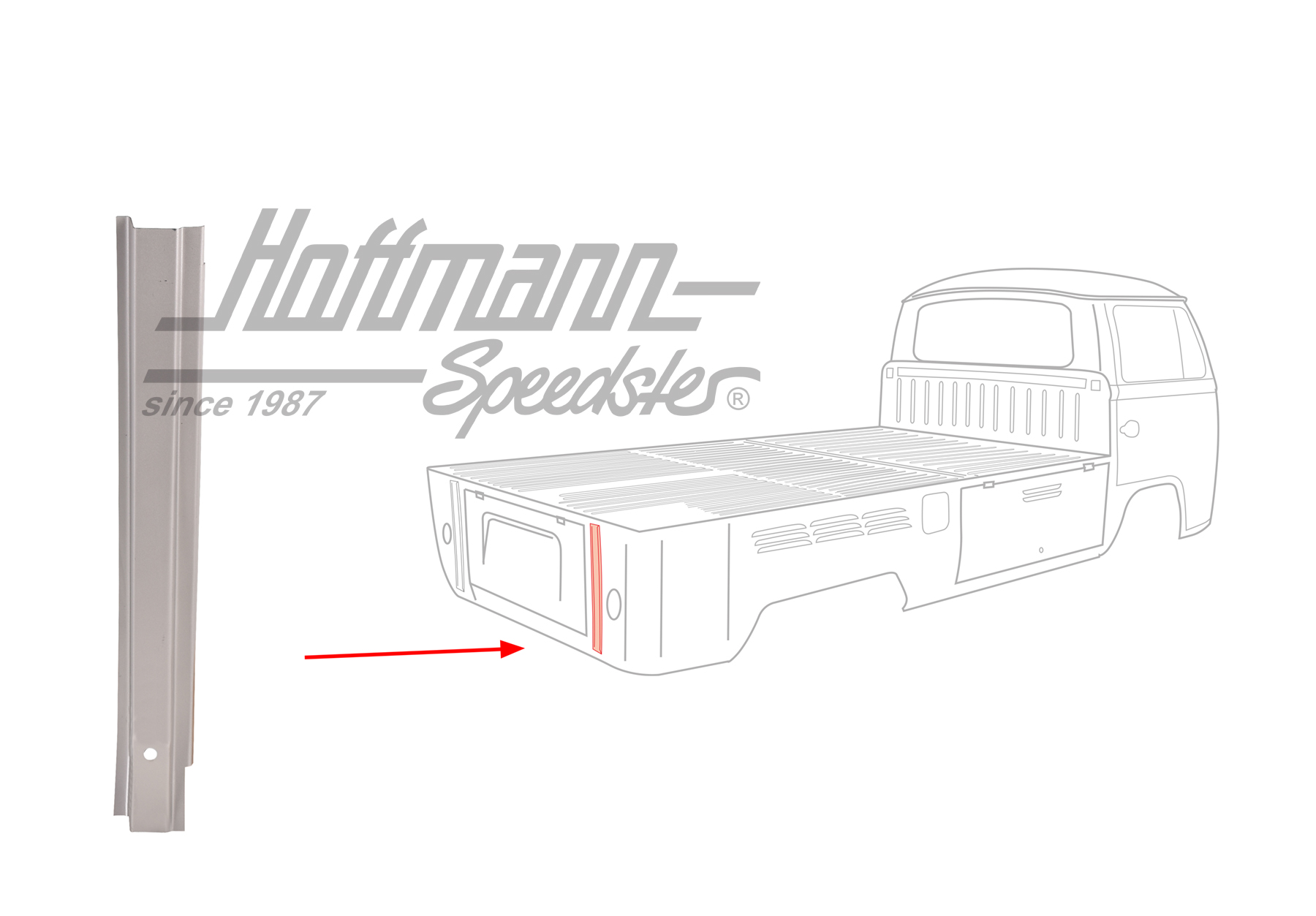 D-Säule, Pritsche/Doka, rechts, 480mm D-Säule, Pritsche/Doka, rechts, 480mm
