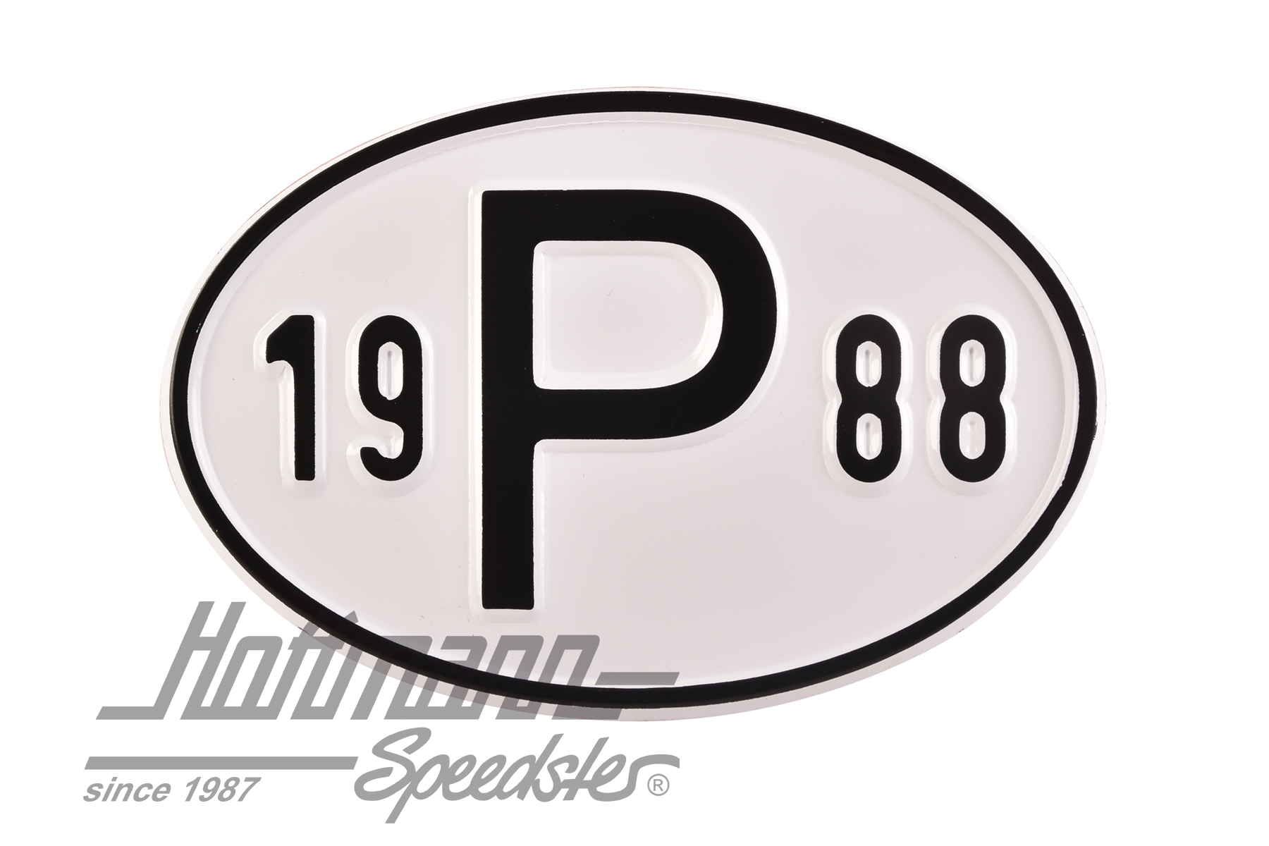 Nationalitätsschild "P", "1988", Alu