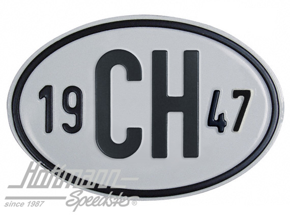 Nationalitätsschild "CH", "1947", Alu