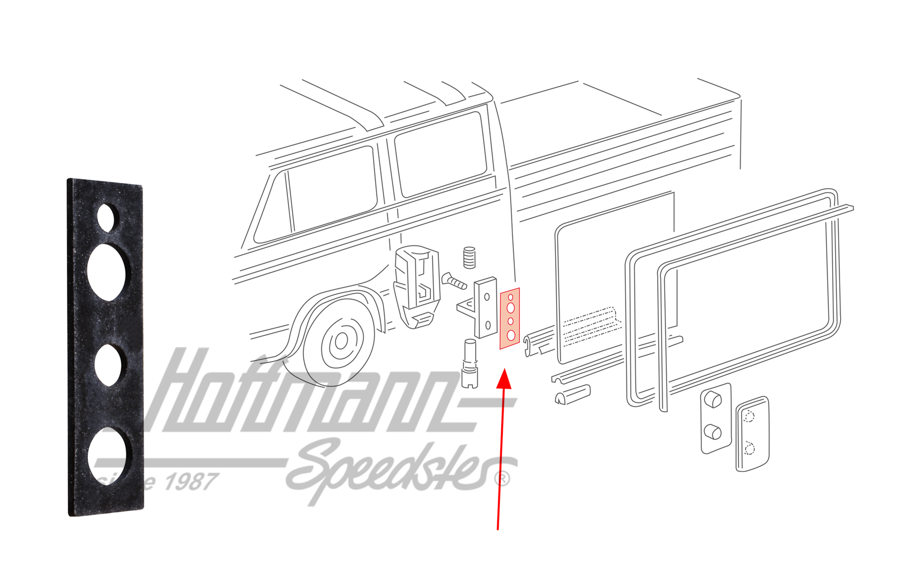 Unterlage, Öffner, Schiebefenster,innen