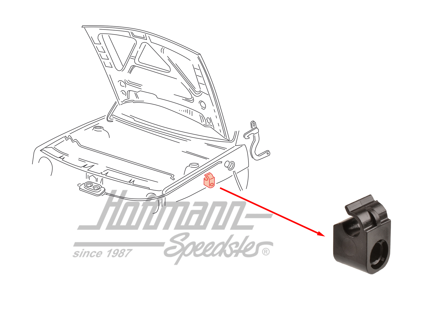 Clip, Haubenzug, Golf 2 Clip, Haubenzug, Golf 2