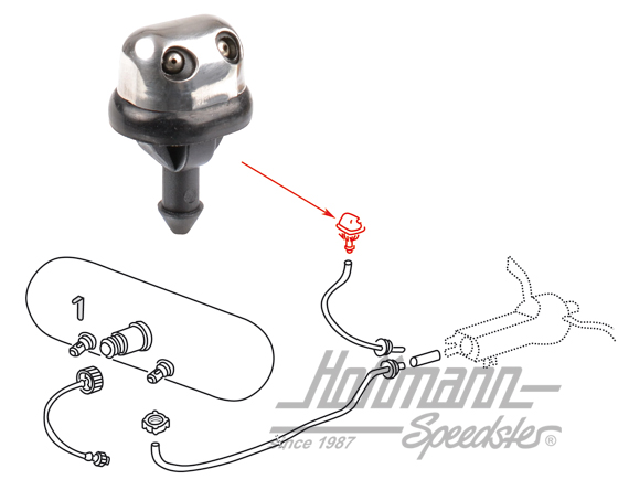 Spritzdüse, 8.60-, mit Chromkappe Spritzdüse, 8.60-, mit Chromkappe