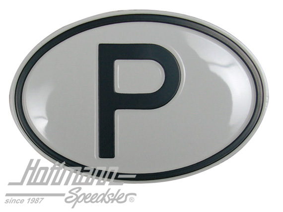 Nationalitätsschild "P", Aluminium Nationalitätsschild "P", Aluminium