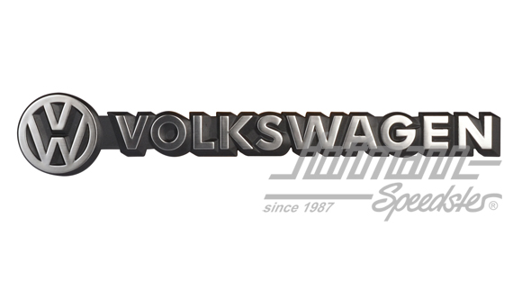 Schriftzug, Volkswagen, hinten, Chrom