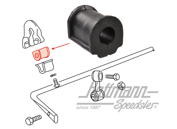 Gummilager, Stabilisator, hinten, 18mm Gummilager, Stabilisator, hinten, 18mm
