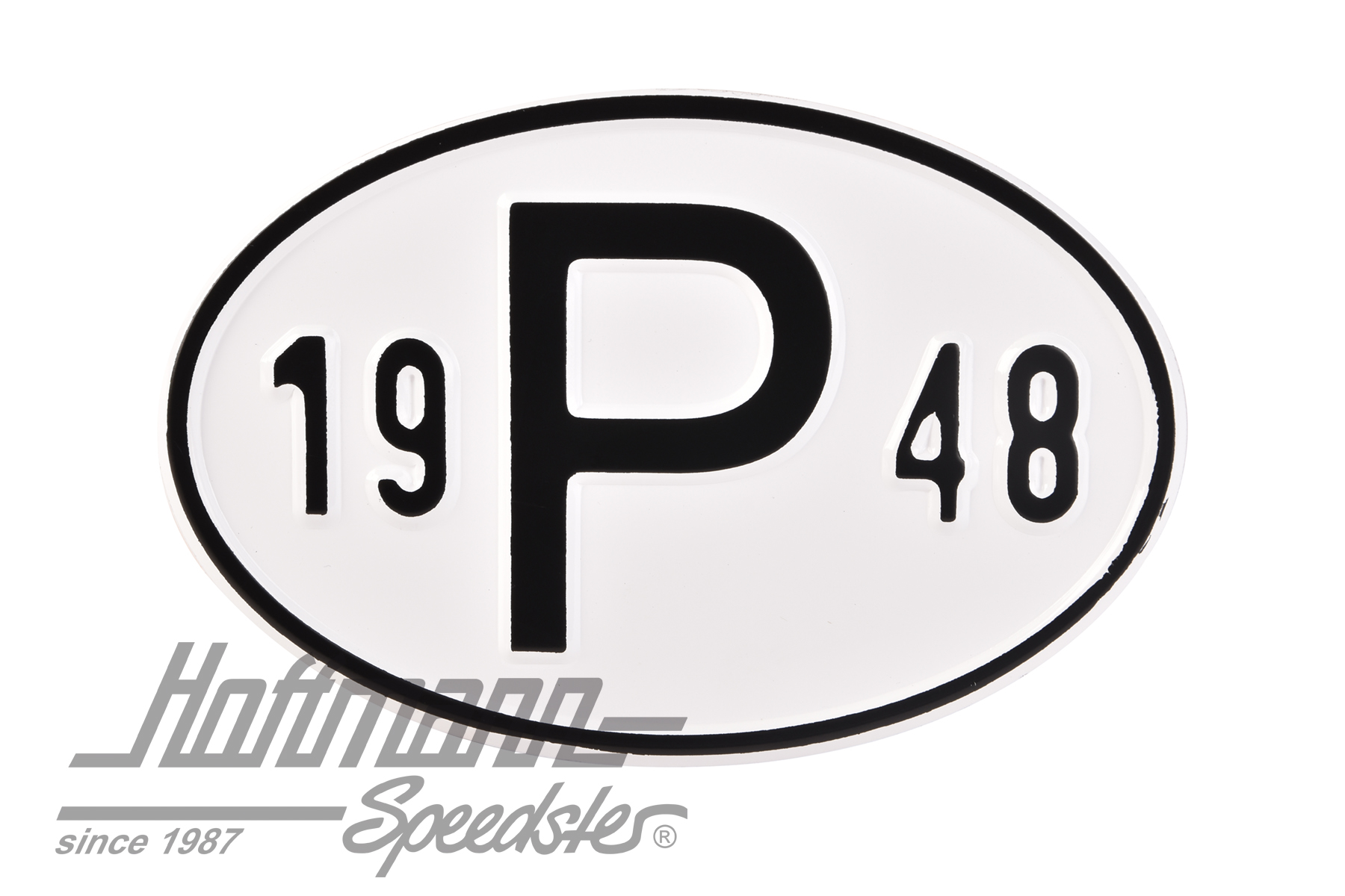 Nationalitätsschild "P", "1948", Alu