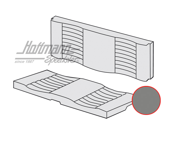 Sitzbankbezug, Karmann Cabr.,55-71,grau Sitzbankbezug, Karmann Cabr.,55-71,grau