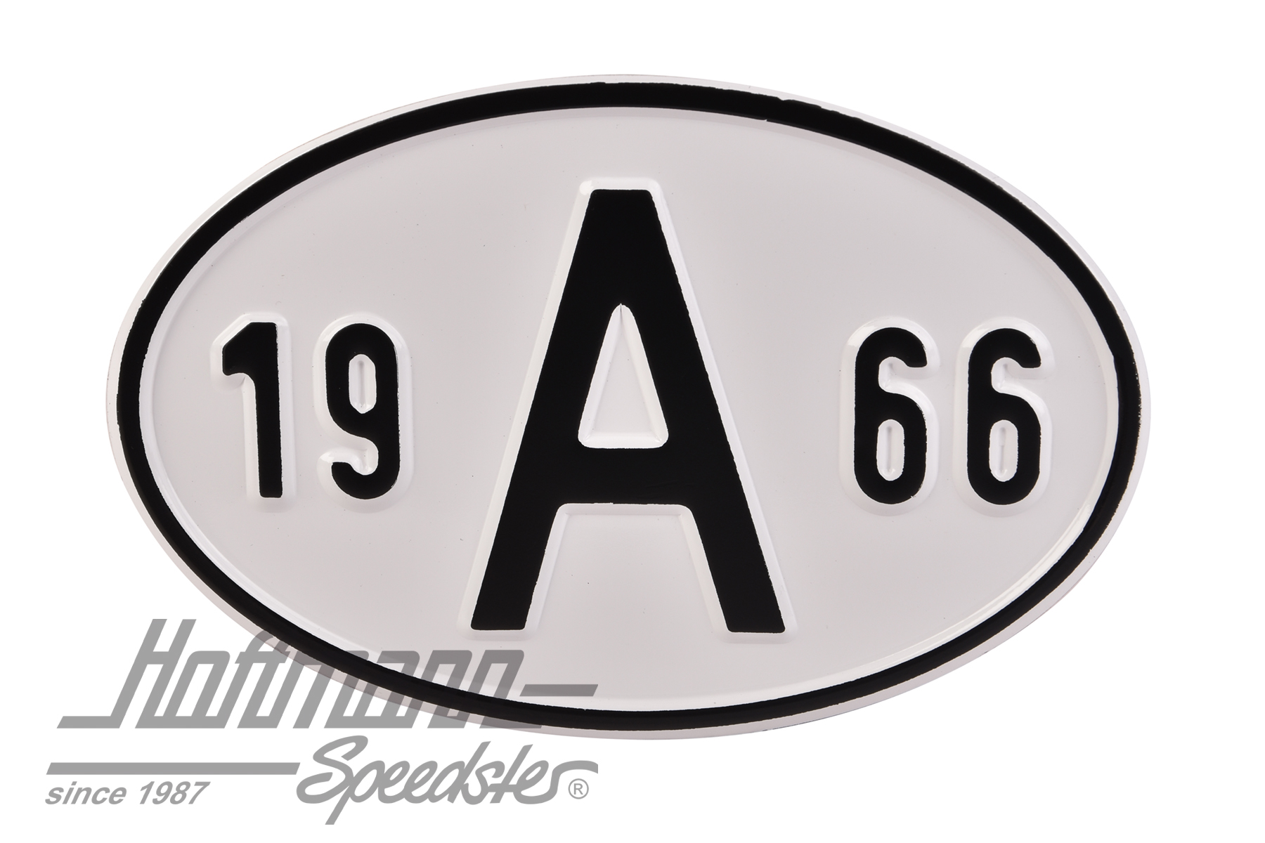 Nationalitätsschild "A", "1966", Alu