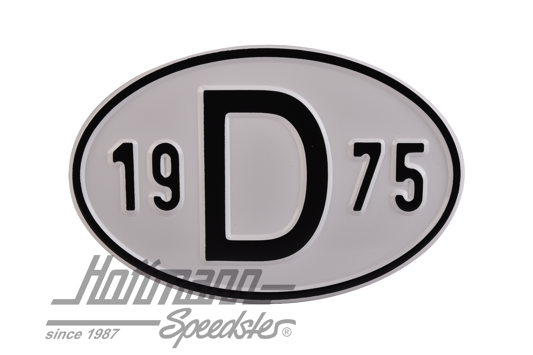 Nationalitätsschild "D", "1975", Alu