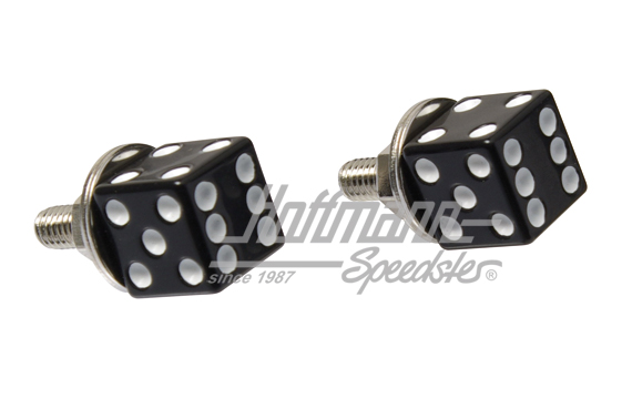 Kennzeichenbefestigung, Würfel, schwarz Kennzeichenbefestigung, Würfel, schwarz