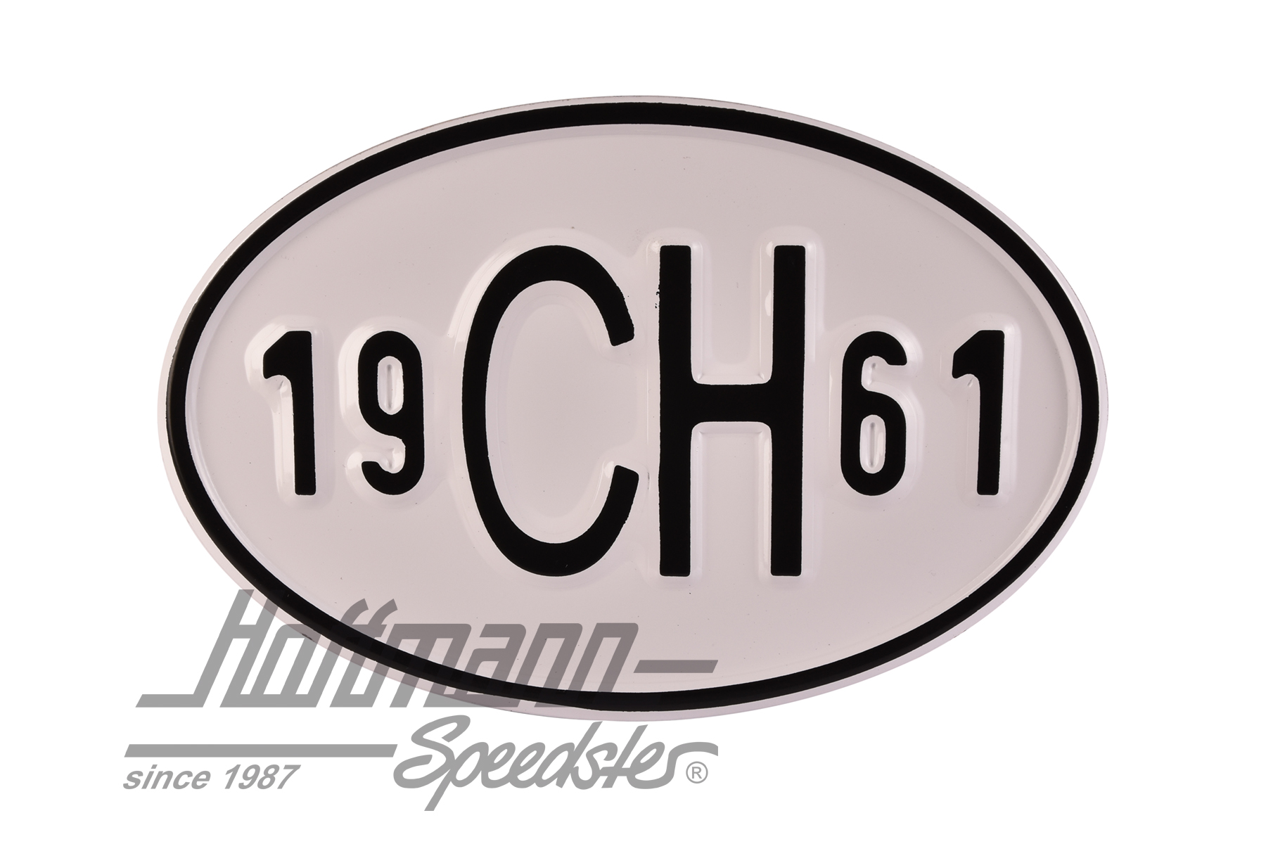 Nationalitätsschild "CH", "1961", Alu