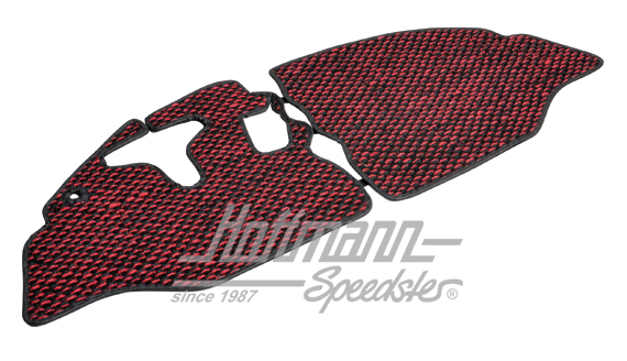 Fußmatte, Kokos, 59-65, rot/schwarz