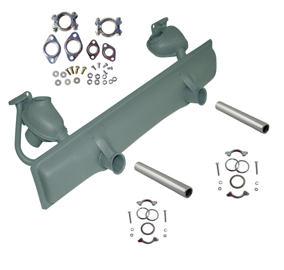 Auspuff-Komplett-Set, 25KW/34PS, 1.63- Auspuff-Komplett-Set, 25KW/34PS, 1.63-