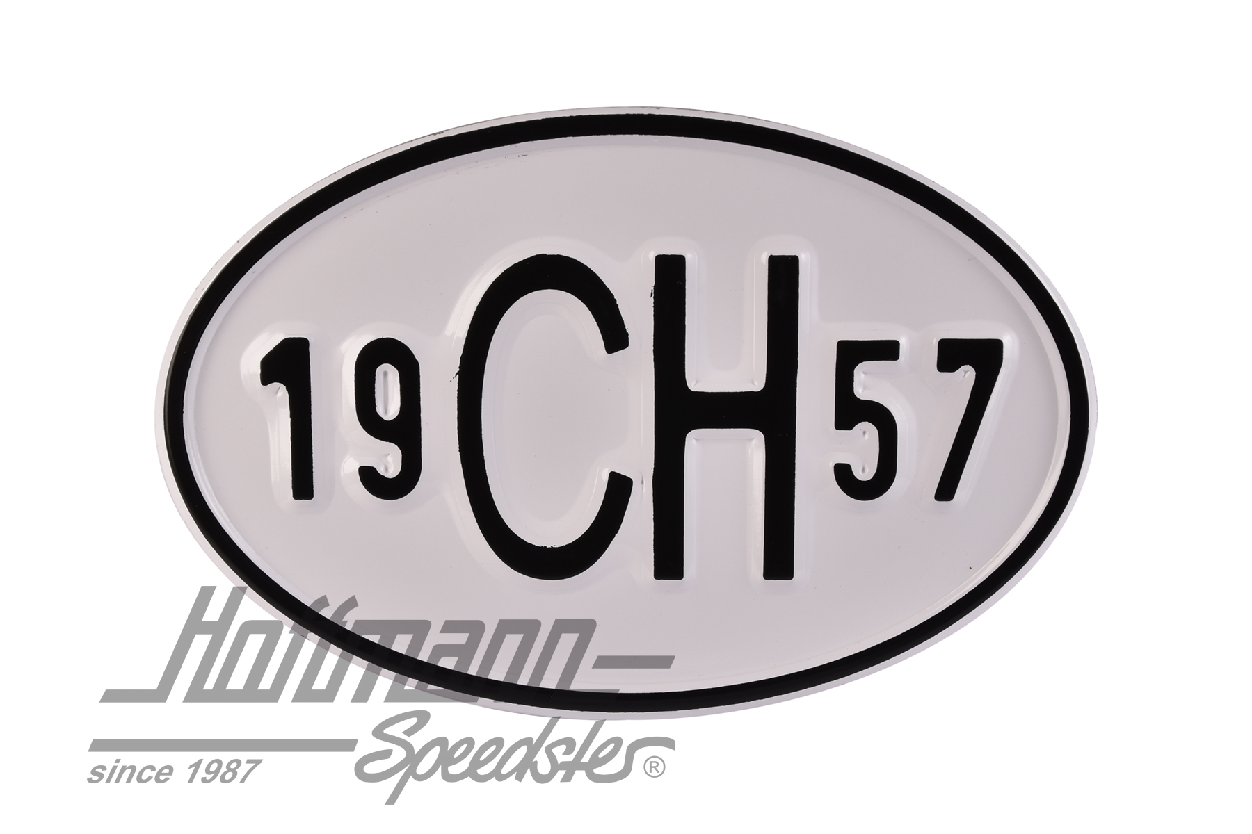 Nationalitätsschild "CH", "1957", Alu