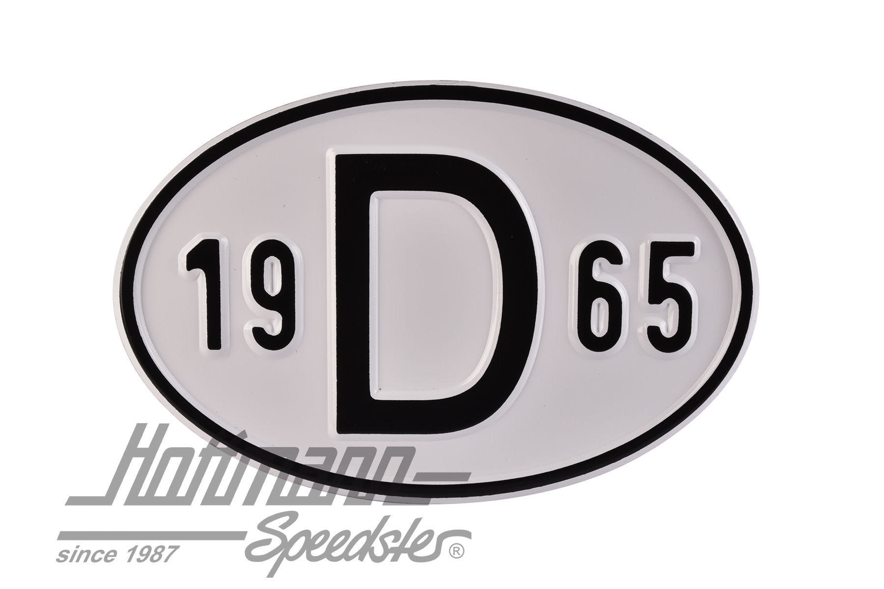 Nationalitätsschild "D", "1965", Alu