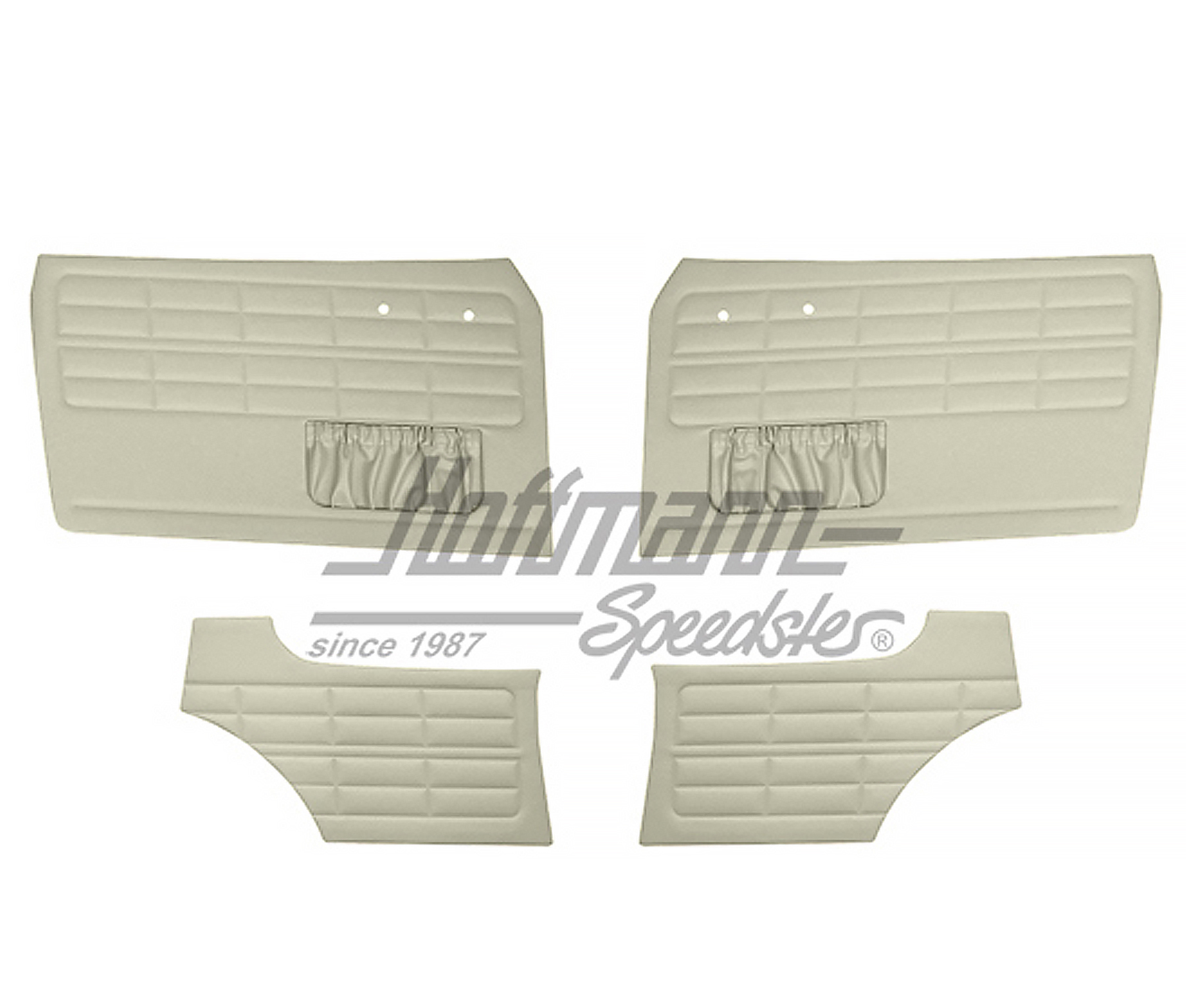 Tür- und Seitenverkleidung, Karmann Coupé, -7.63, altweiß Tür- und Seitenverkleidung, Karmann Coupé, -7.63, altweiß